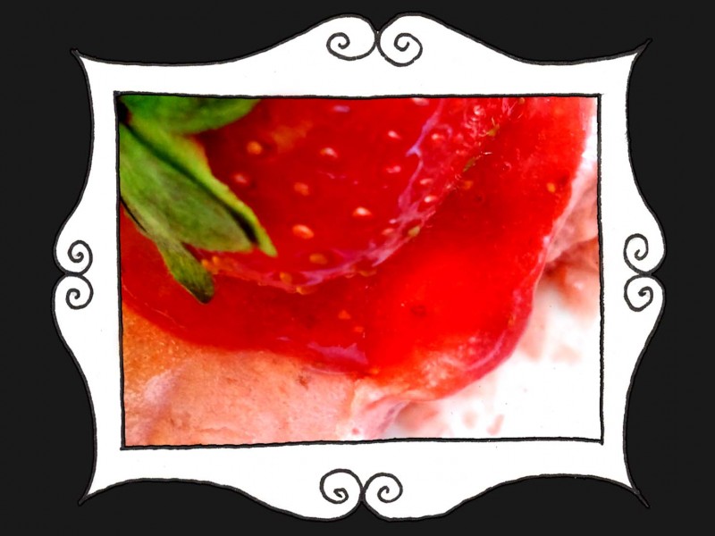 Mrożony deser rabarbarowo-truskawkowy